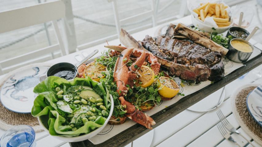 Fresh seafood platter at The Hut