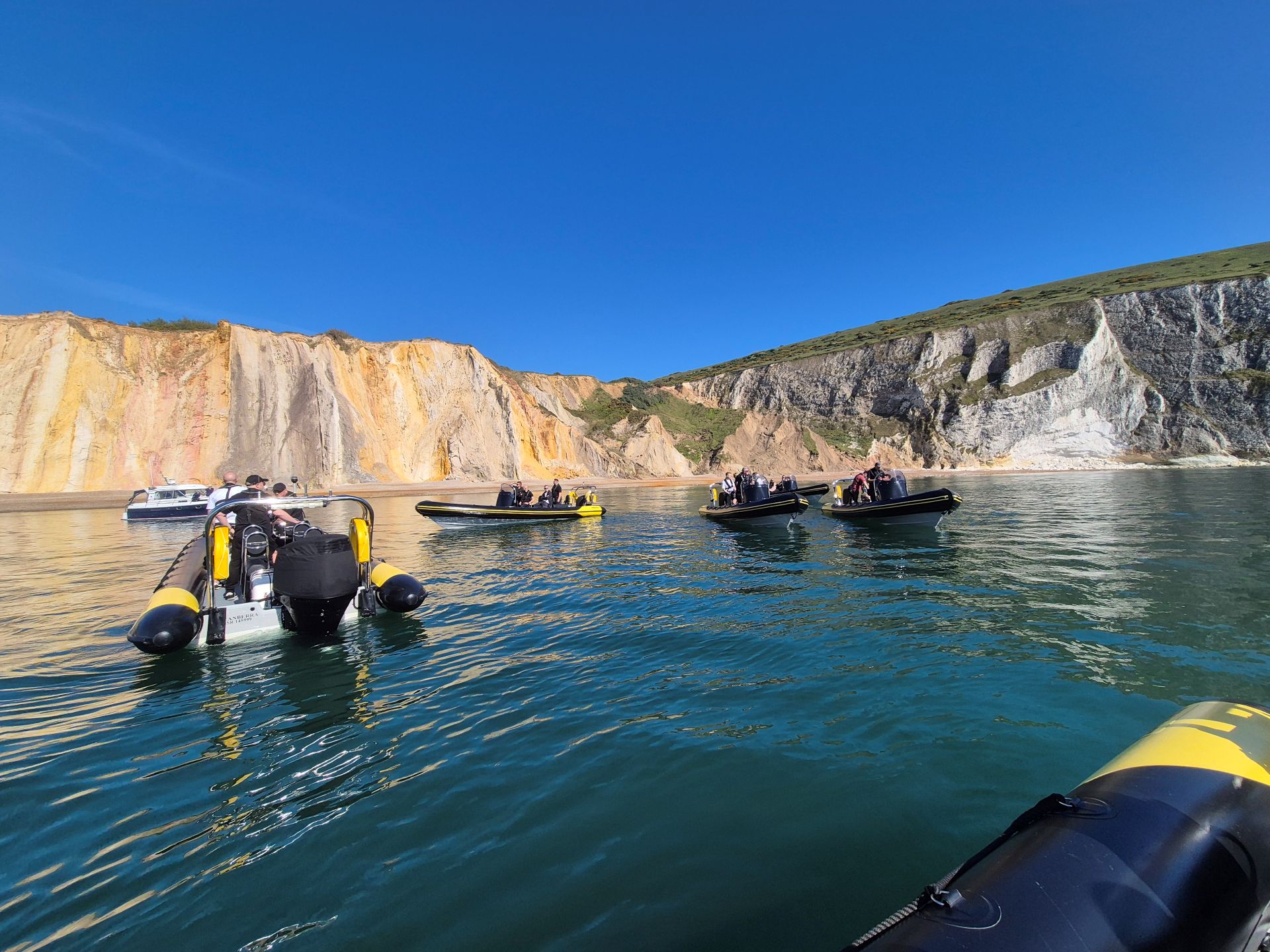 Fleet of RIB boats and sports boats for Solent charters from Portsmouth and Hamble
