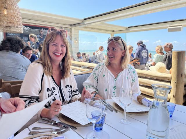 The Hut restaurant at Colwell Bay, Isle of Wight - accessible by boat